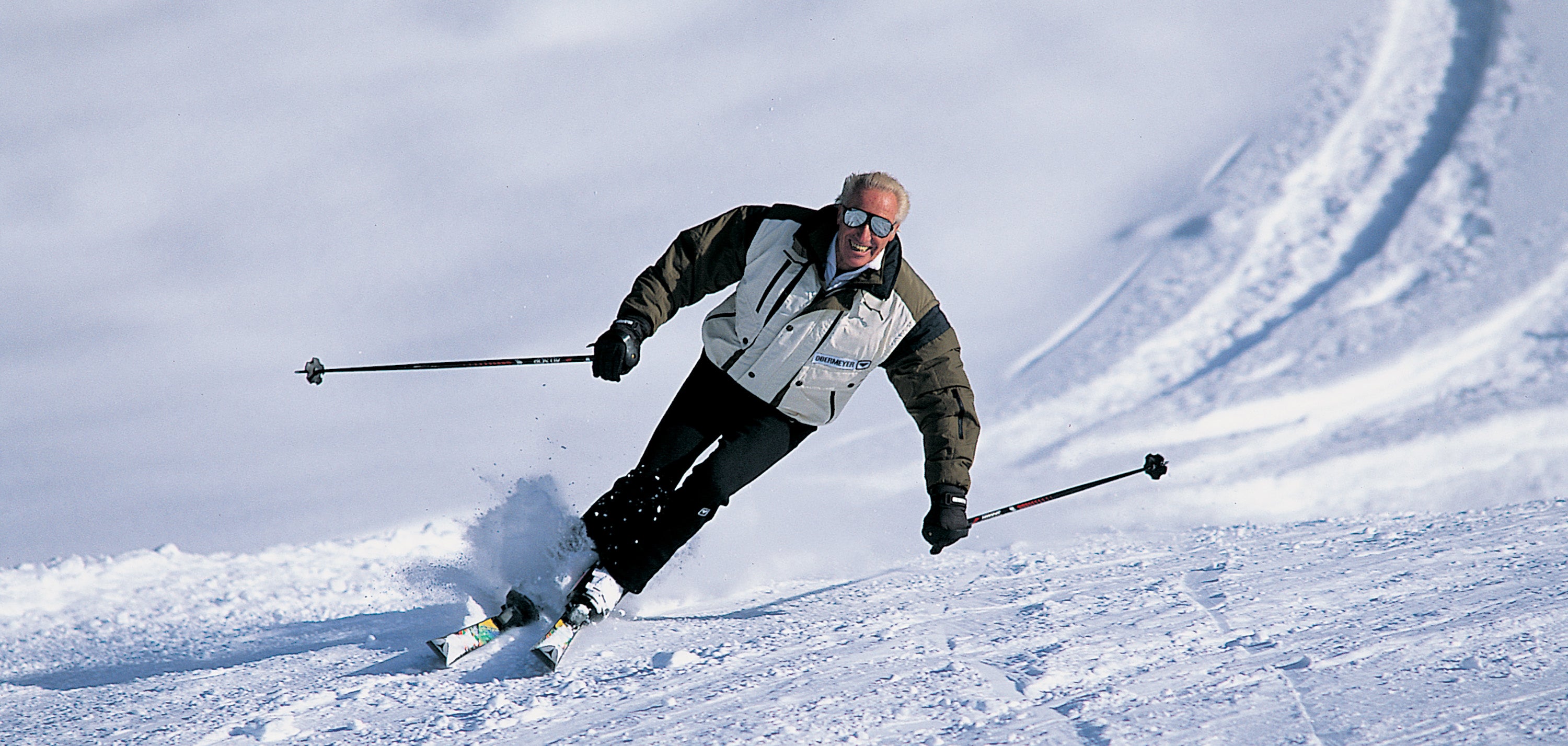 Klaus Obermeyer Skiing in his 90s