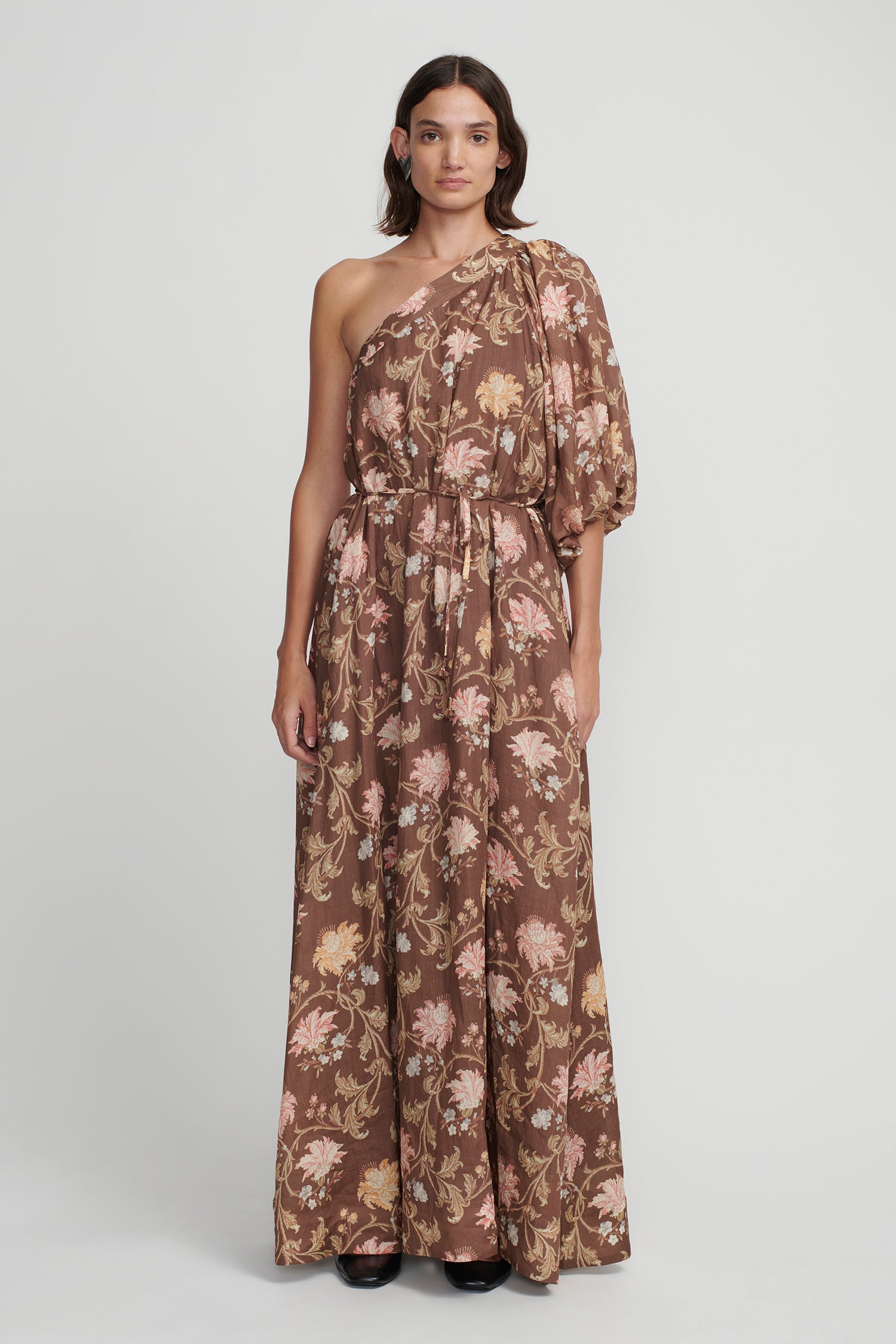 Carmen Maxi Dress Carob Floral