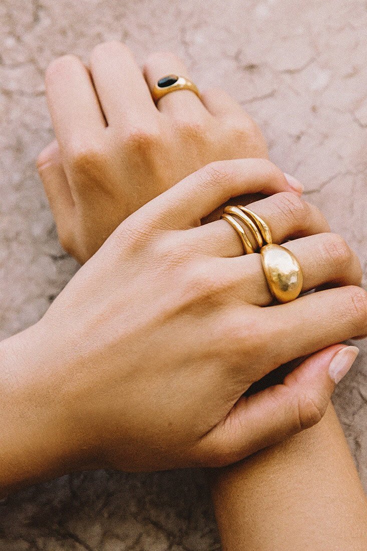 Golden Light Stacking Ring - Gold