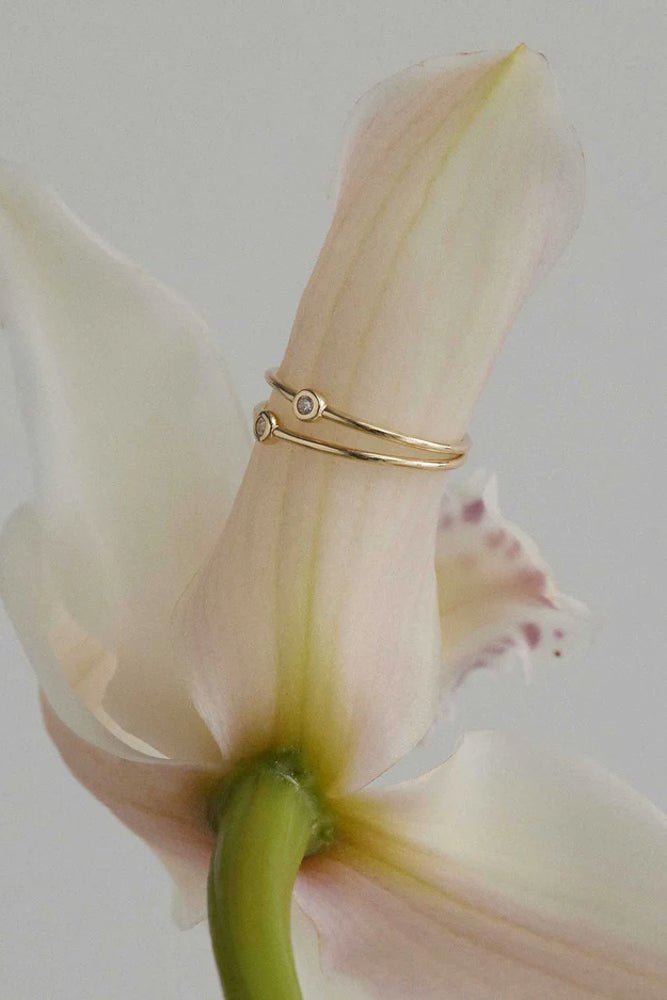 Petite Diamond Ring - 9K Gold