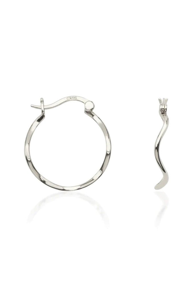 Vera Wave Hoops - Silver