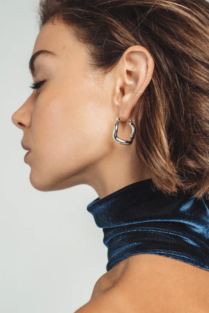 Wabi Sabi Hoops - Silver