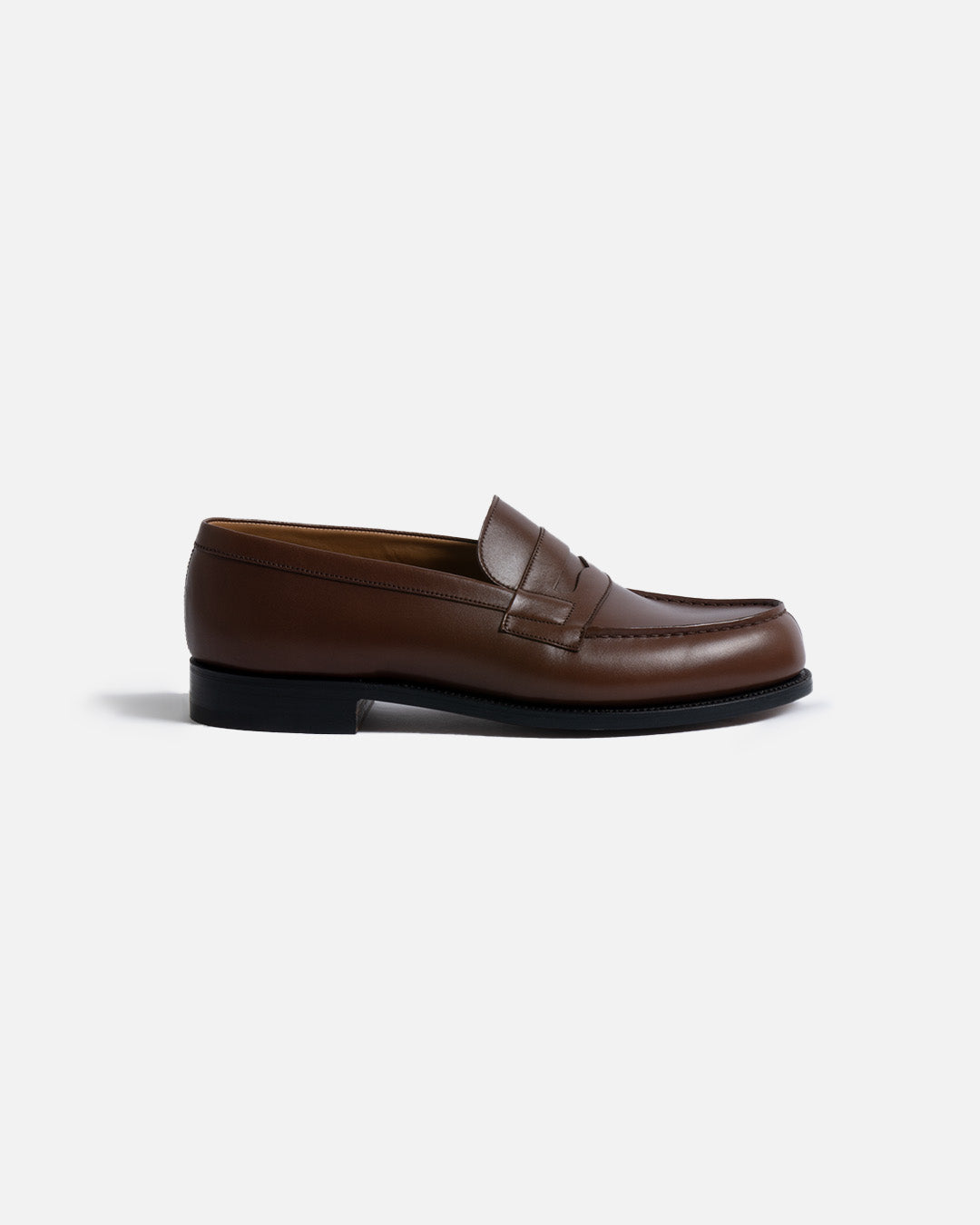 J.M. Weston 180 Loafer Light Brown Box Calf D Width