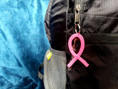 breast cancer awareness ribbon keyring