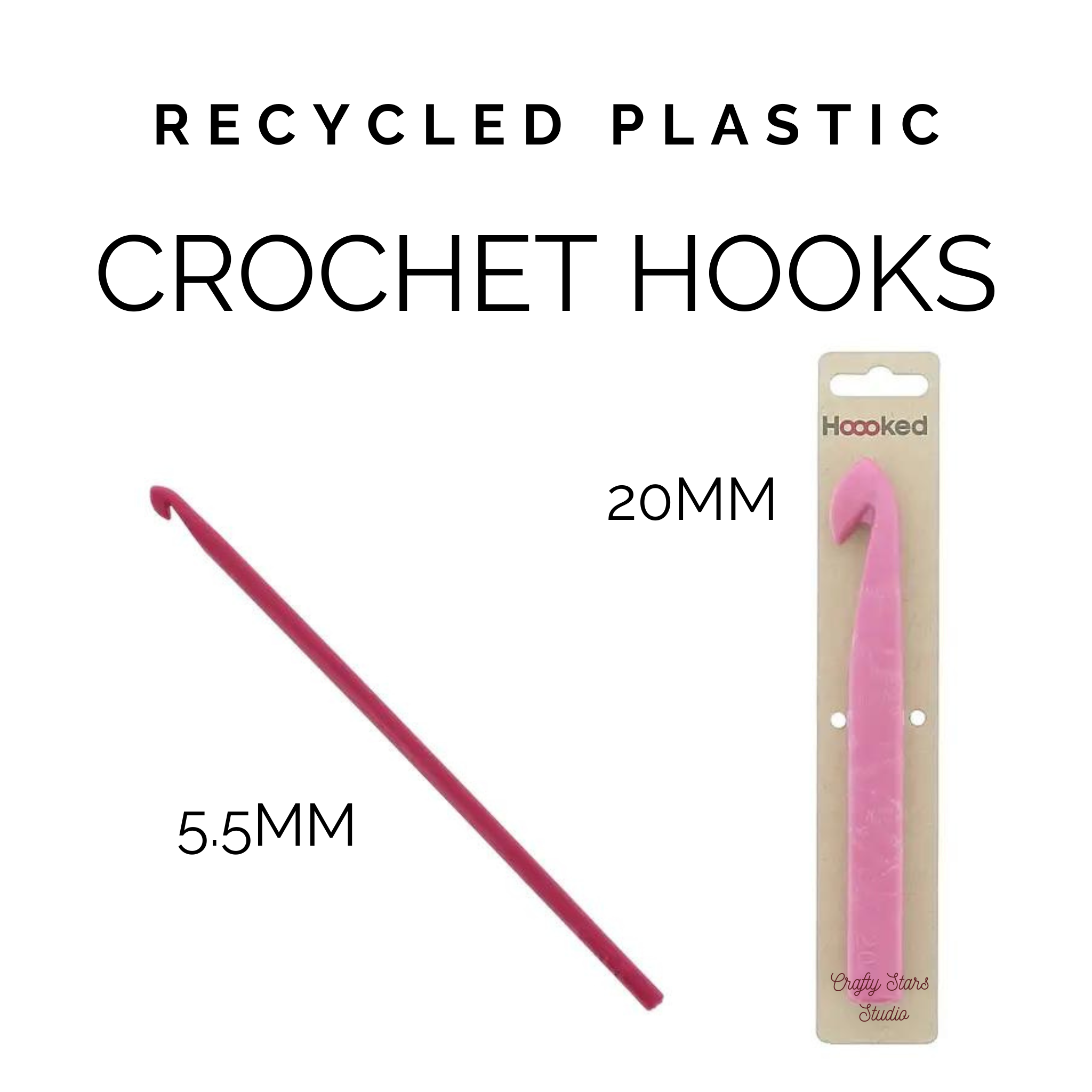 Recycled Plastic Crochet Hooks – Crafty Stars Studio