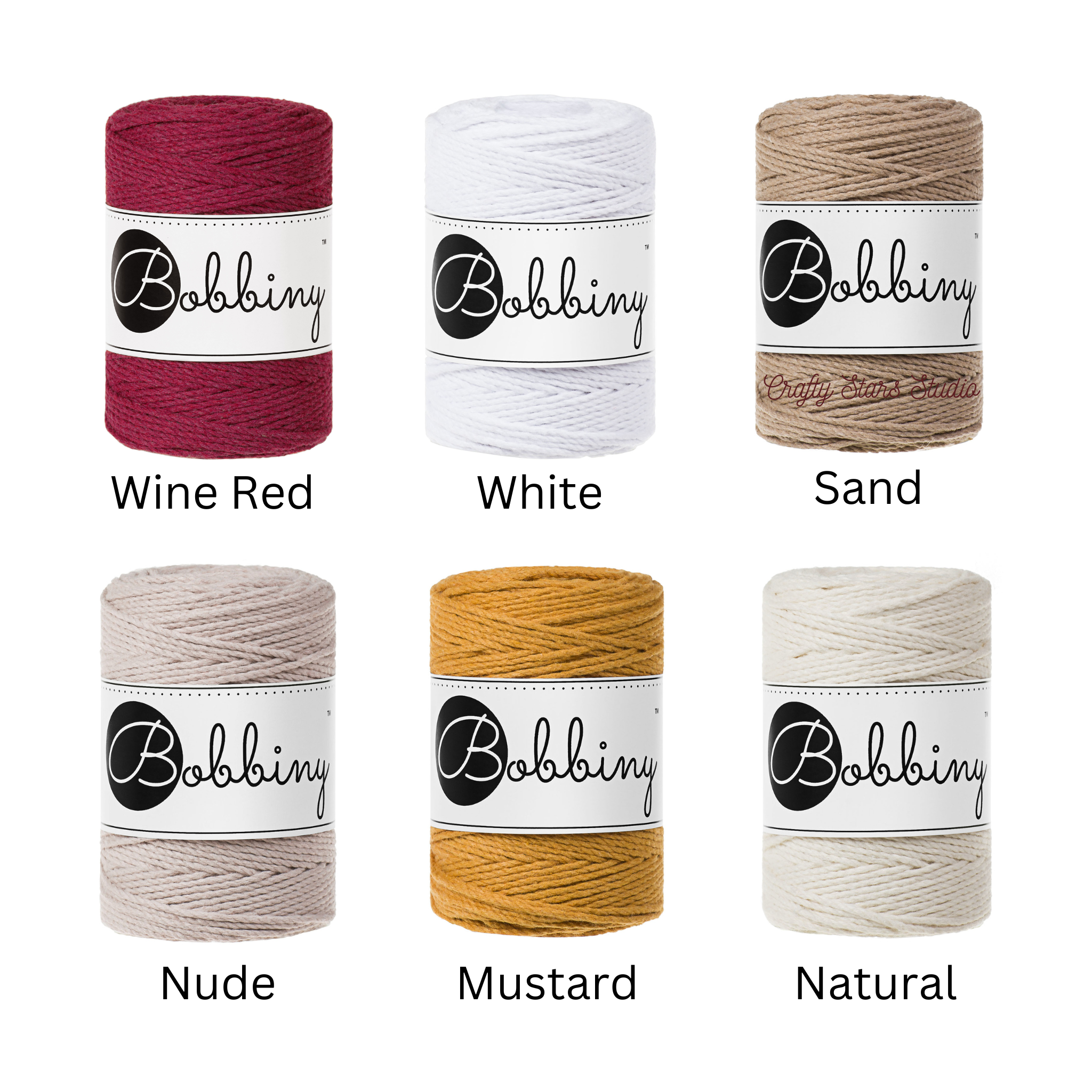 5mm Bobbiny Macrame Cord - 25 & 50 & 100m Bundles – Crafty Stars Studio