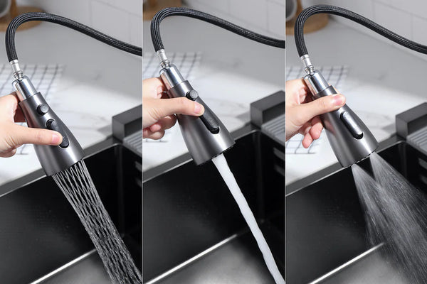 Versatile Pull-out Faucet with Multiple Outlet Modes