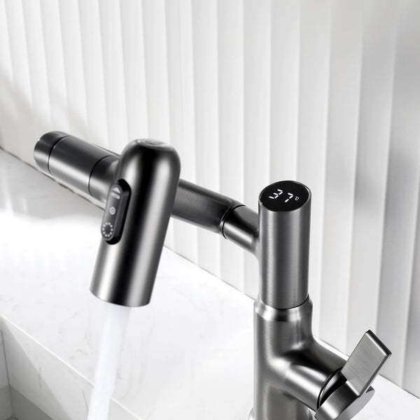 test the new bathroom faucet