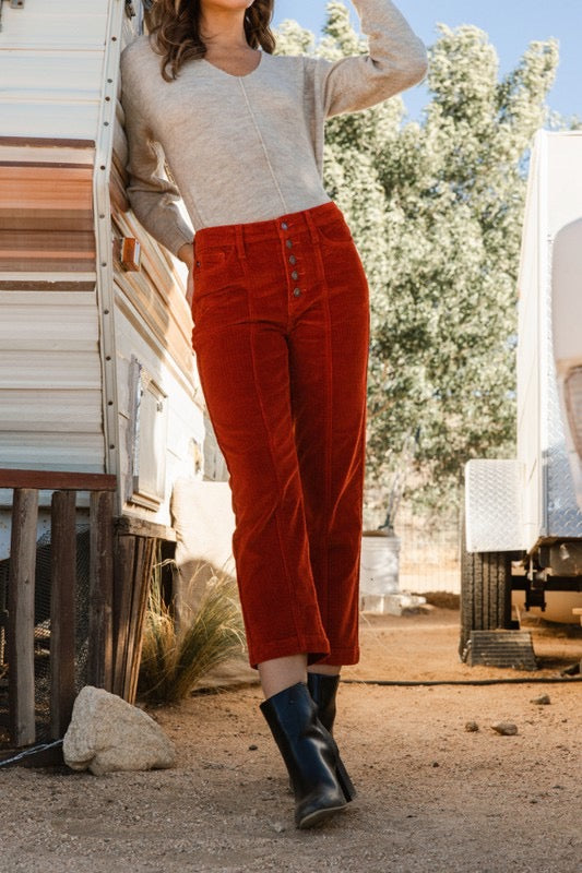 Rust Corduroy Pants