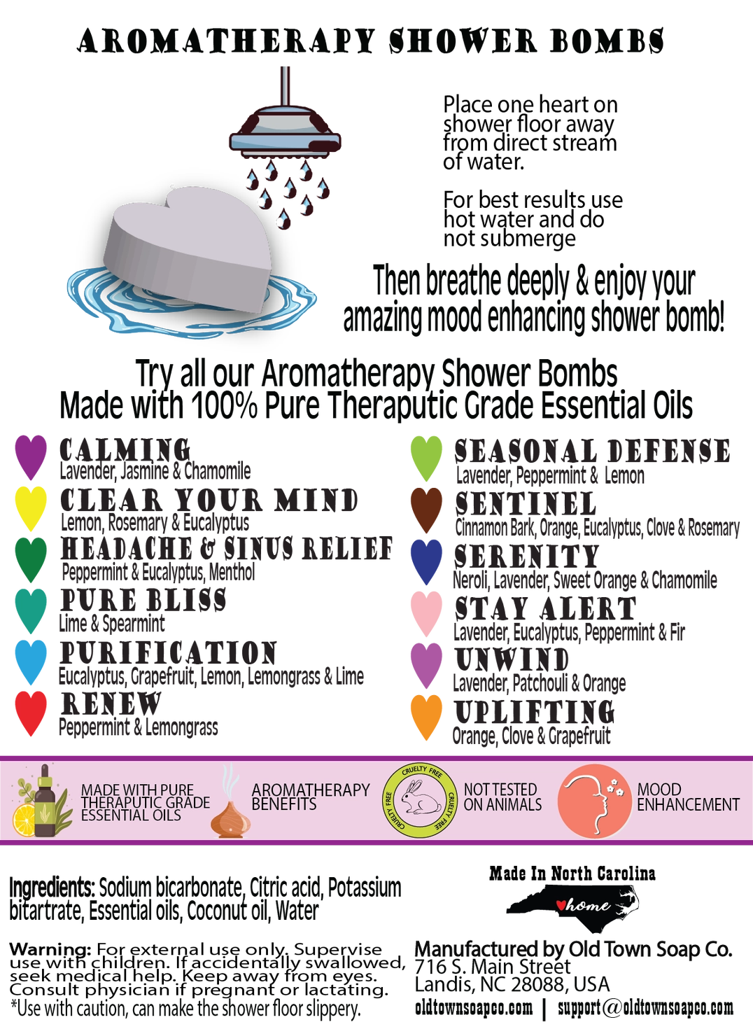 Old Town Soap Co. Single Shower Bombs - 12 Scents