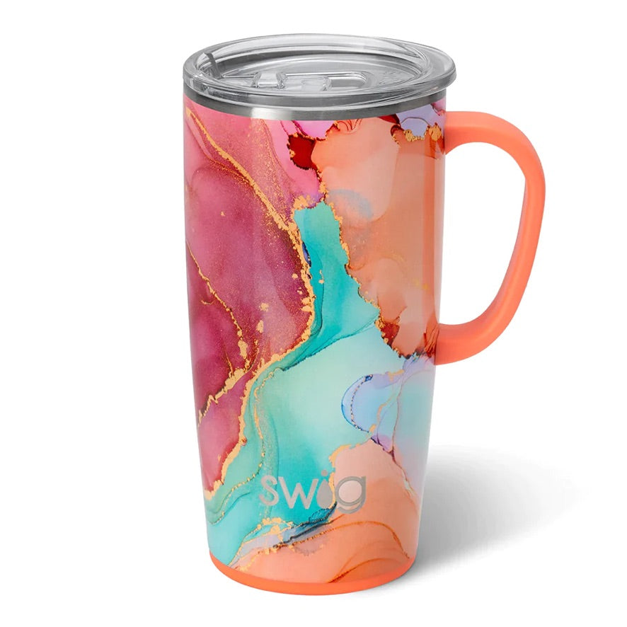 Swig Life Mega Mug with Comfort Grip Handle - Apres Ski Insulated Stainless Steel - 40oz - Dishwasher Safe with A Non-Slip Base