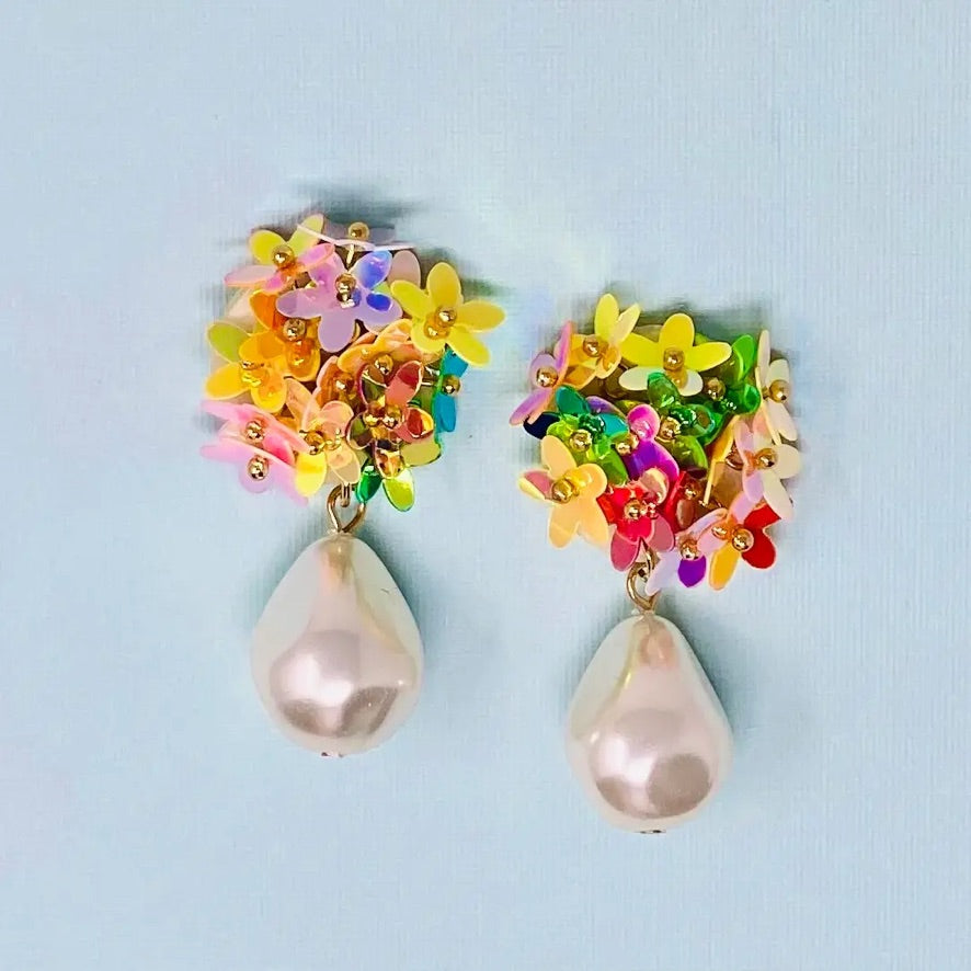 Orange blossom pearl earrings – Eles Designs