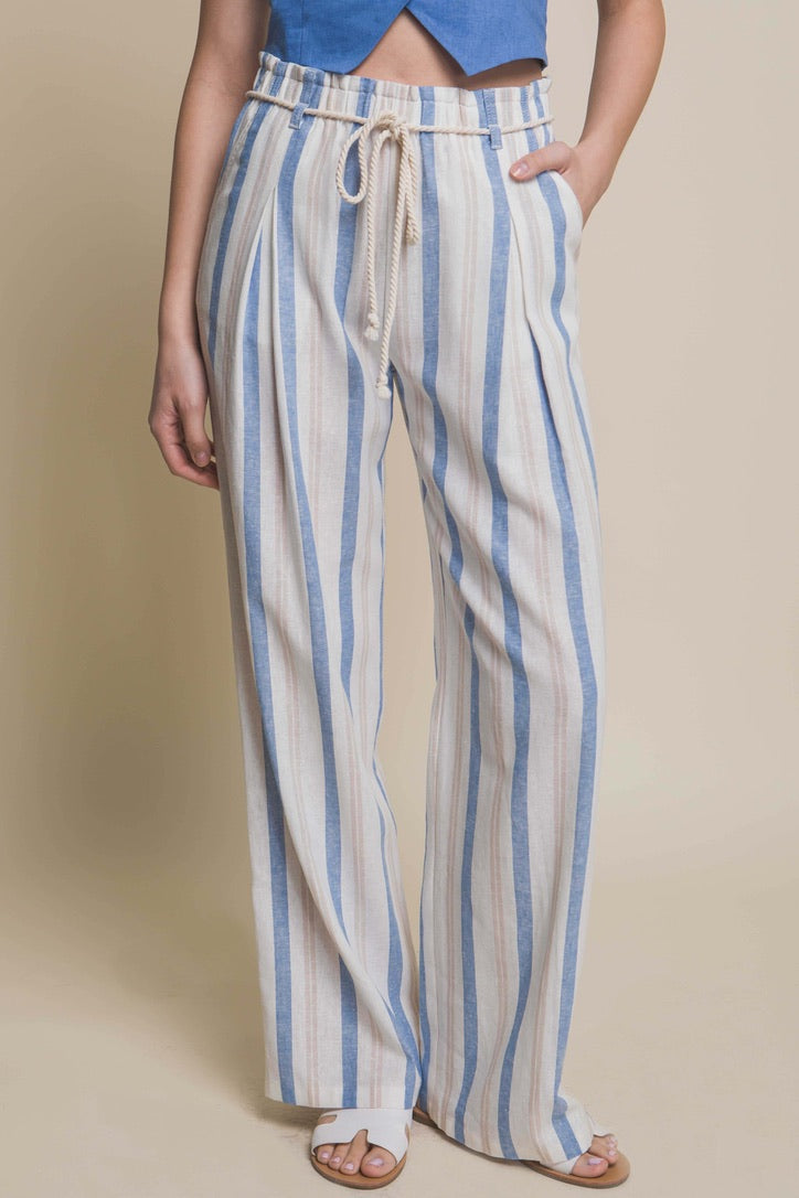 Quince Linen Pinstripe Pants-4 Colors – A Little Bird Boutique