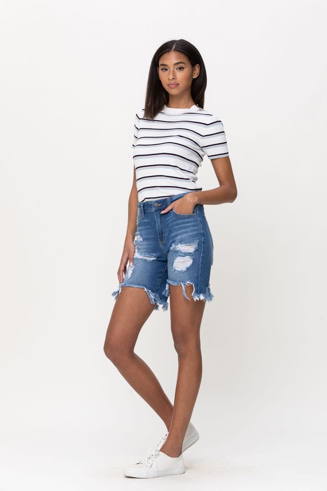 Mary Anne Denim Bermuda Shorts