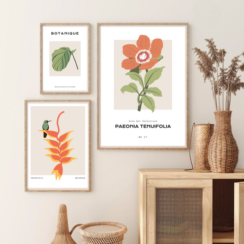 alt="3 flower prints from our botanical collection"