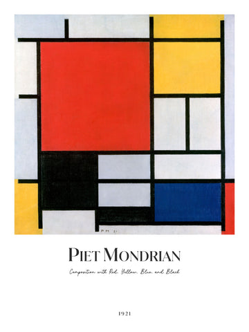 composition with red yellow blue and black by Mondrian