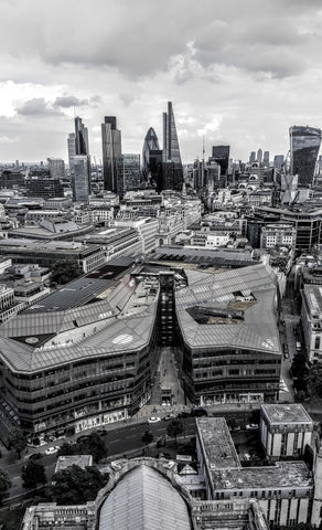 London Cityscape Black and White Poster