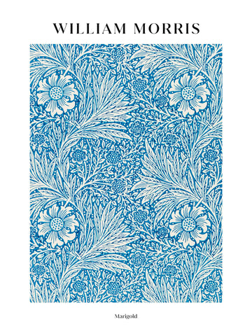pattern of blue flowers and leaves