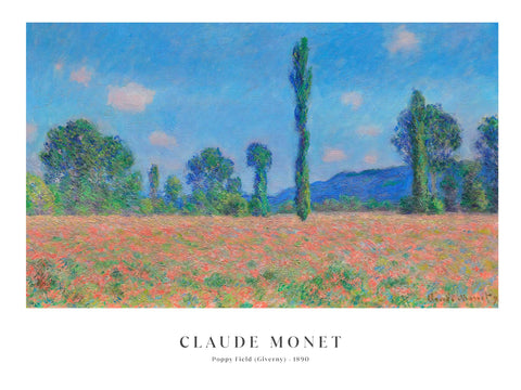 poppy field giverny poster