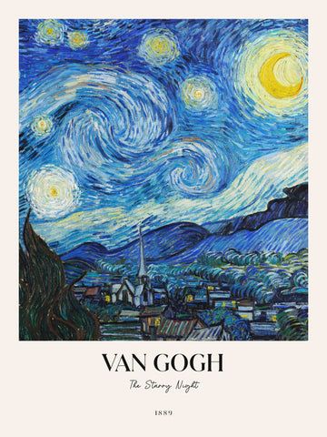 The Starry night by Van Gogh Art Print