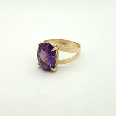 Alexandrite Ring 9k Gold Side