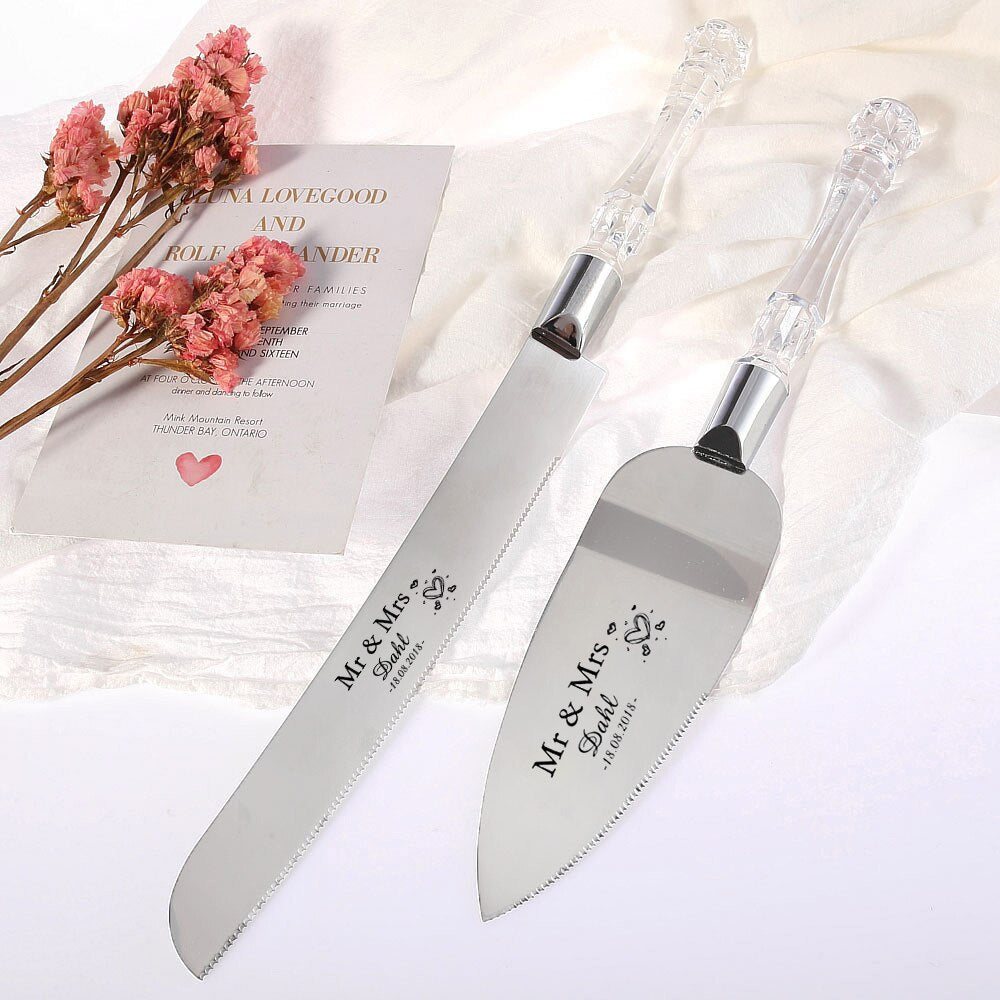 TANG SONG Rustic Wedding Cake Knife and Serving Set Bride & Groom  Feature Wed... | eBay