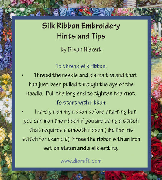 Silk Ribbon Hint 2 by Di van Niekerk
