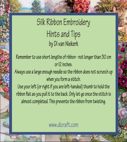 Hints and tips Silk Ribbon Embroidery