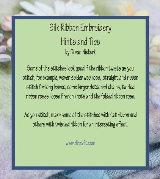 Hints and Tips Silk Ribbon Embroidery