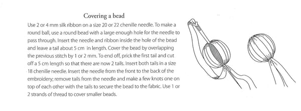 Covering a Bead with Silk Ribbon