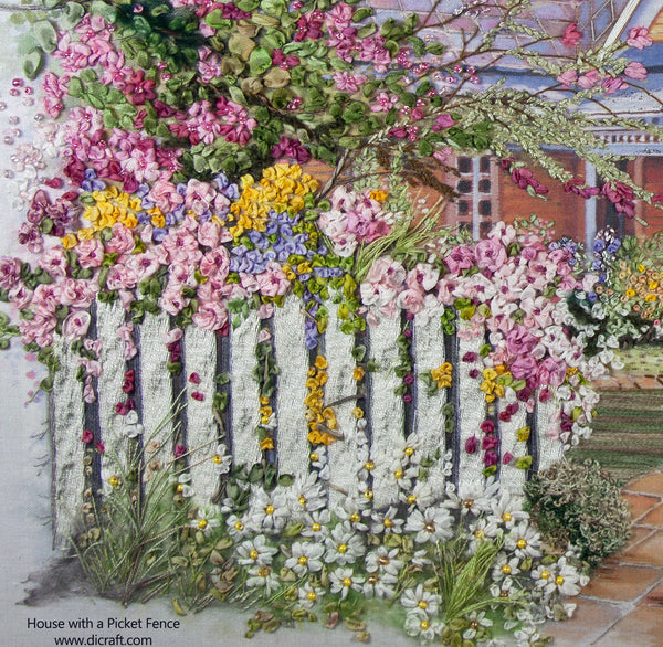 How to embroider a picket fence by Di van Niekerk