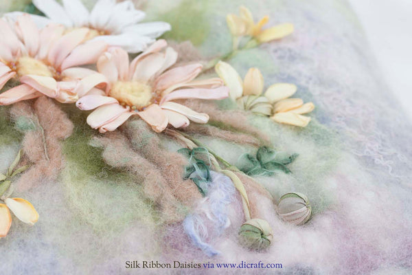 Silk Ribbon Daises