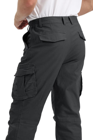 Men's Cargo Pants Ripstop Straight Leg Pants Outdoor Casual Fishing Pant with 7 Pockets