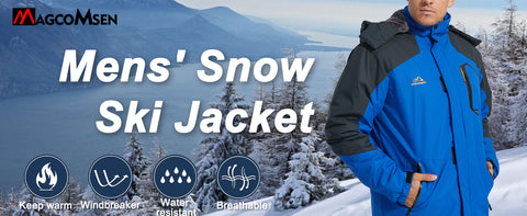 Men's Winter Jacket, Waterproof Ski Snow Jacket