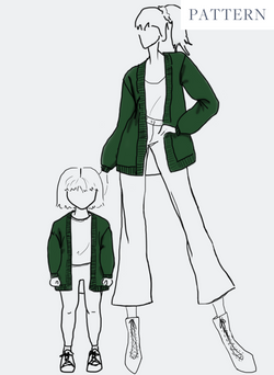 PATTERN - The Ashley Cardigan - Kids Mini Me Collection