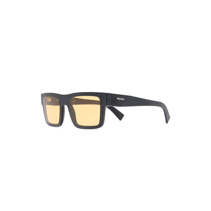 Prada PR19WS Symbole Square-Frame Sunglasses, Matte Black, Yellow —  SHADESORIGINATORS