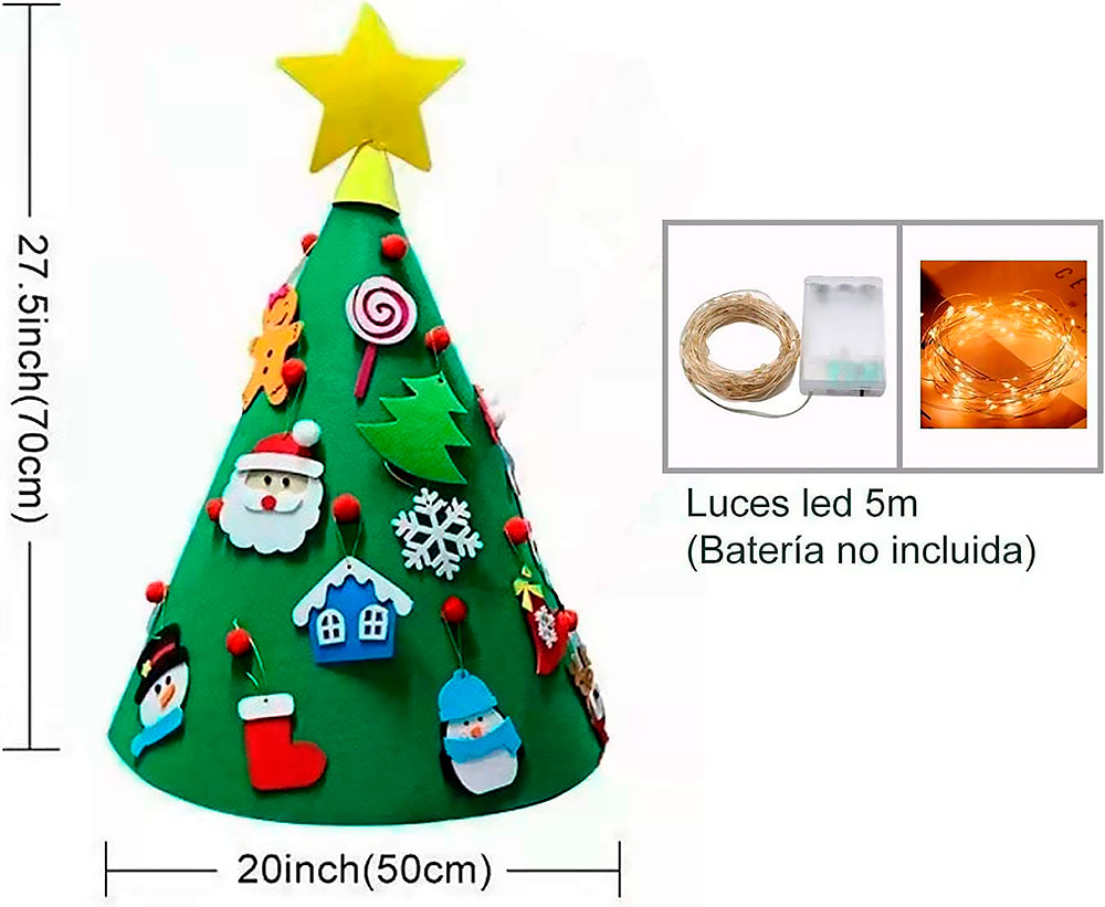 Árbol de Navidad, Arbolito de navidad con luces, pequeño con luces led –  Clacla Shop