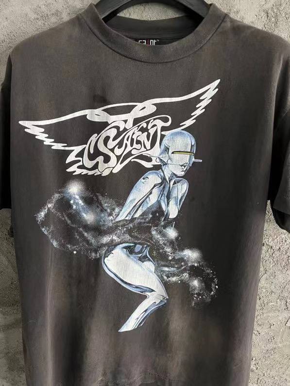 Saint Michael X Sorayama S/S T-Shirt Black, 50% OFF
