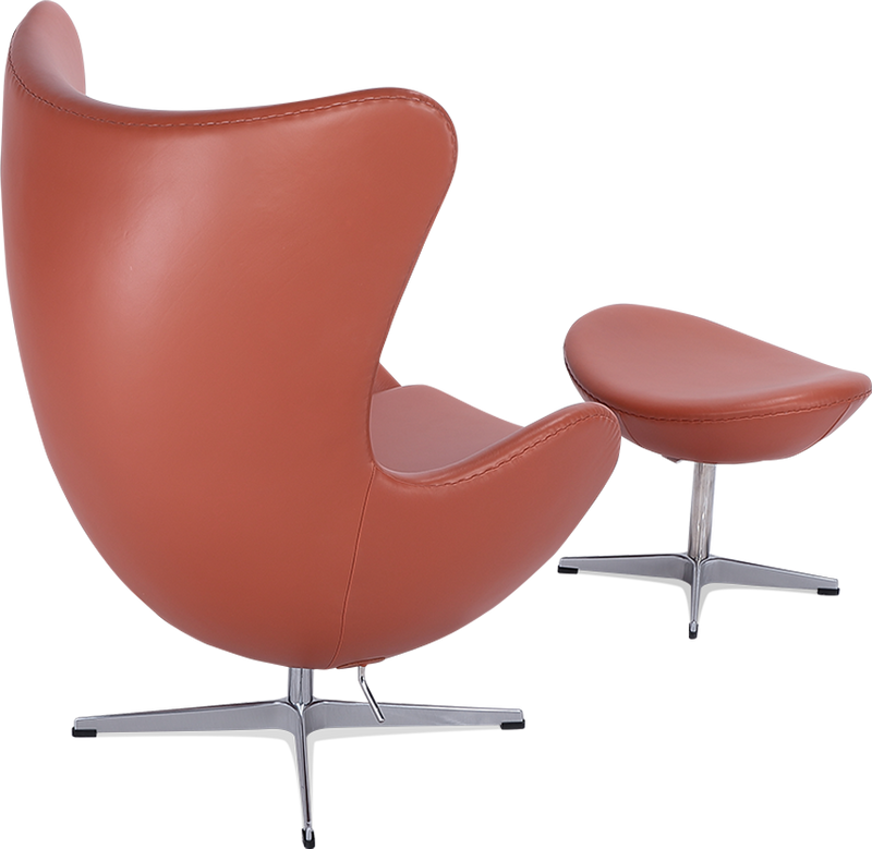 The Egg Chair Premium Leather / Caramel Aniline / Without piping