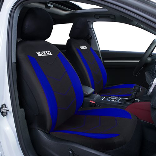 SPC1016AZ SPARCO BK Coprisedile blu/nero, PVC, Poliestere