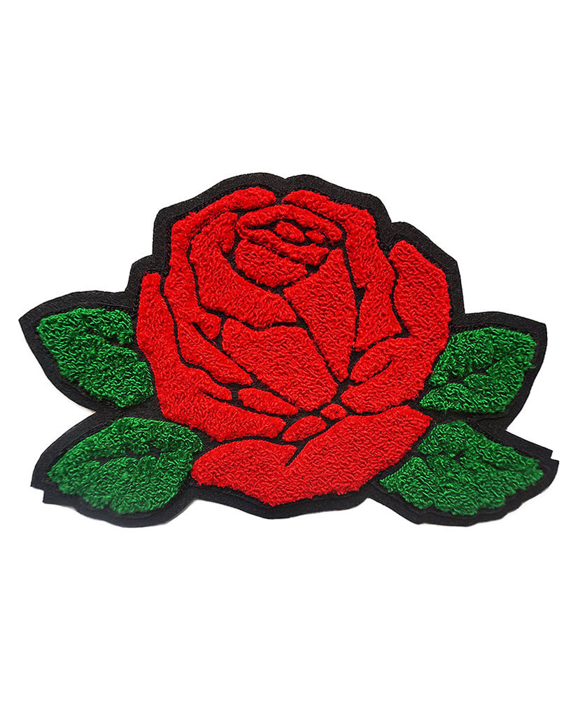 Red Rose Large Chenille Back Patch Strange Ways