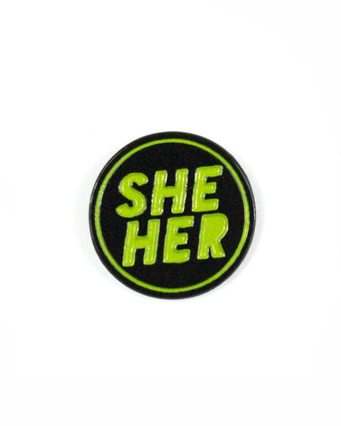 pronoun pins enamel