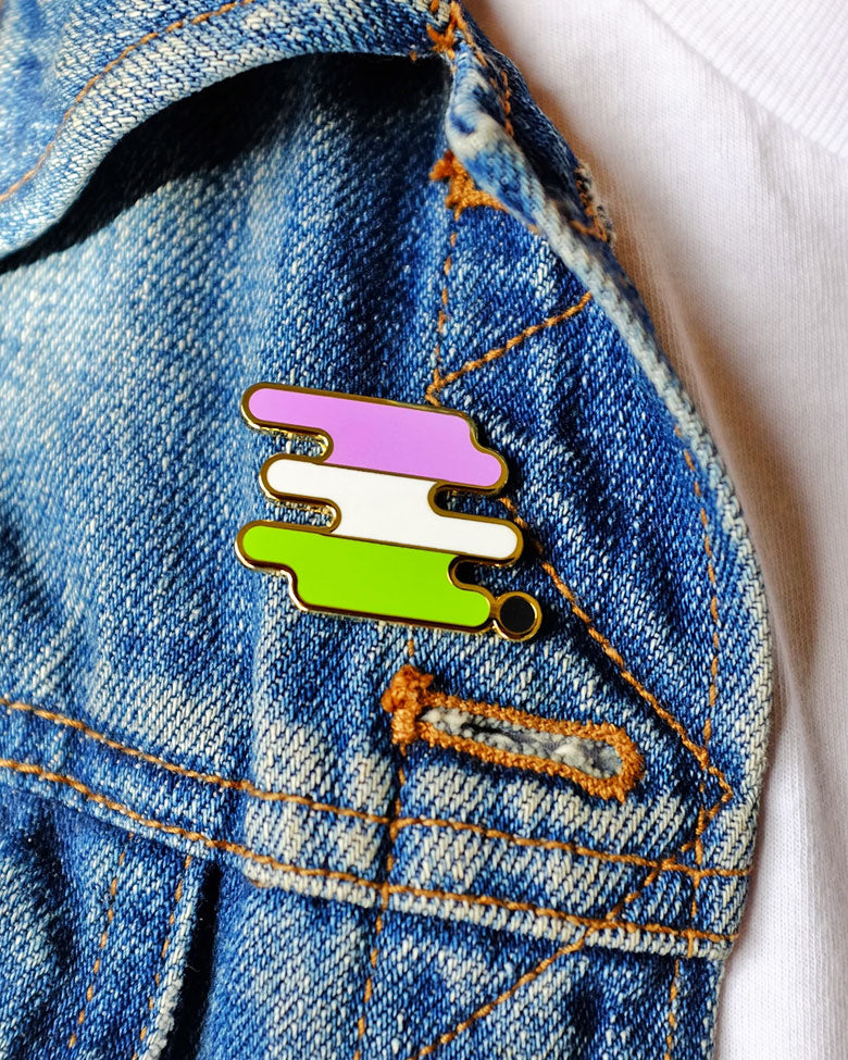 Gender-fluid Pride Pin – Bianca's Design Shop