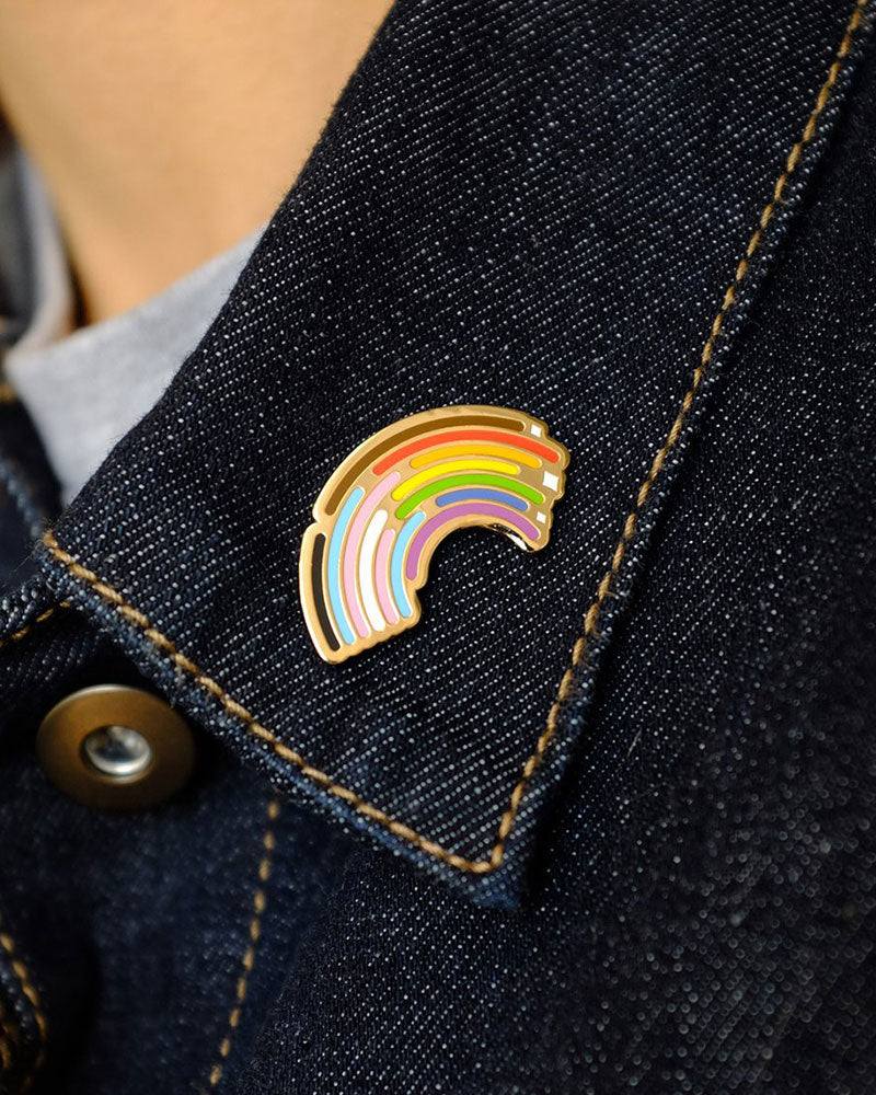 Inclusive Rainbow Pride Pin Strange Ways