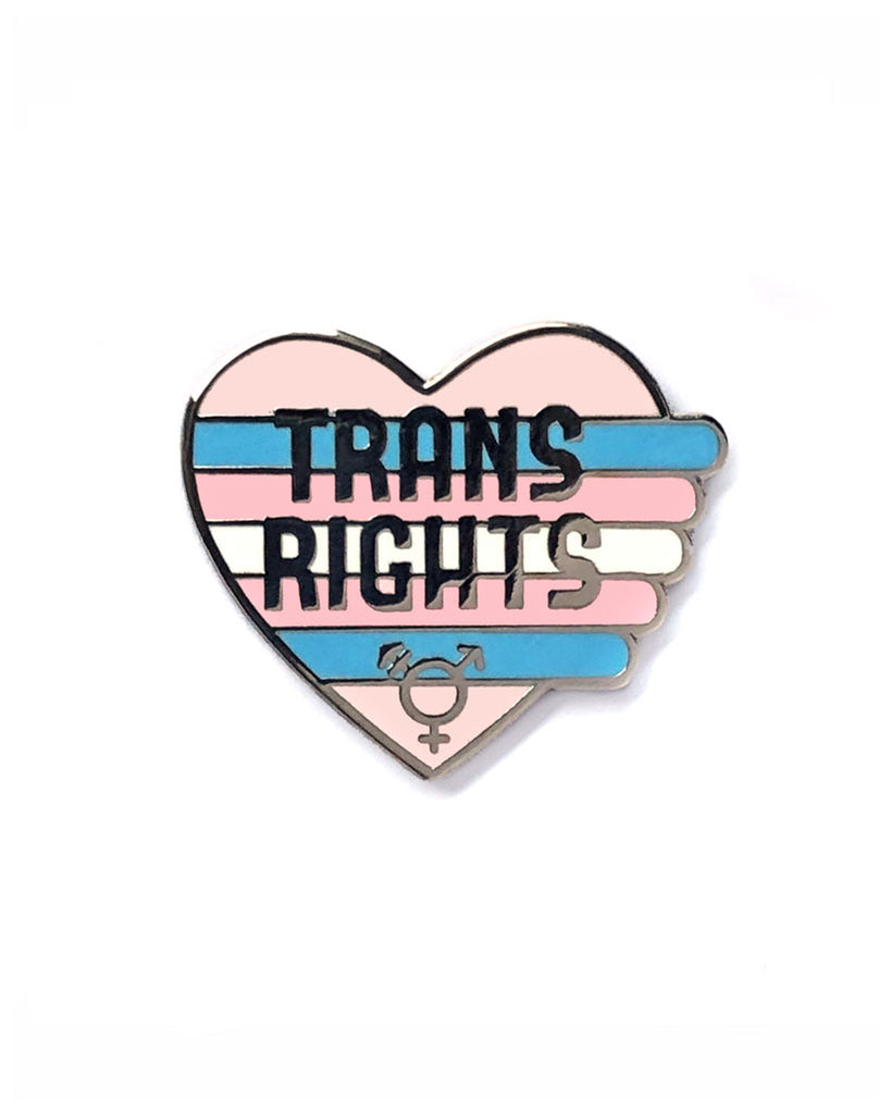 Trans Rights Heart Pin Strange Ways