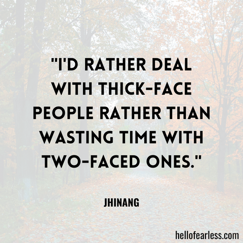 Insightful Two Faced People Quotes