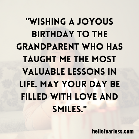 Happy Birthday Wishes For A Grandparent