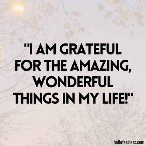 I am grateful for the amazing, wonderful things in my life!