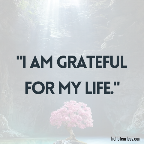 I am grateful for my life.