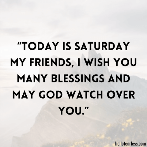 Uplifting Saturday Blessings